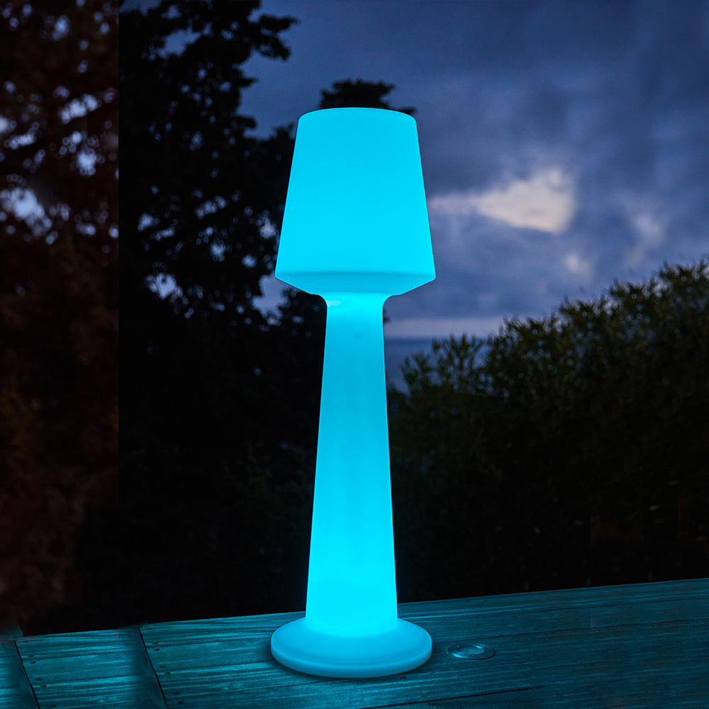 Kabellose mehrfarbige LED-Stehleuchte AUSTRAL C110 H110cm mit Fernbedienung