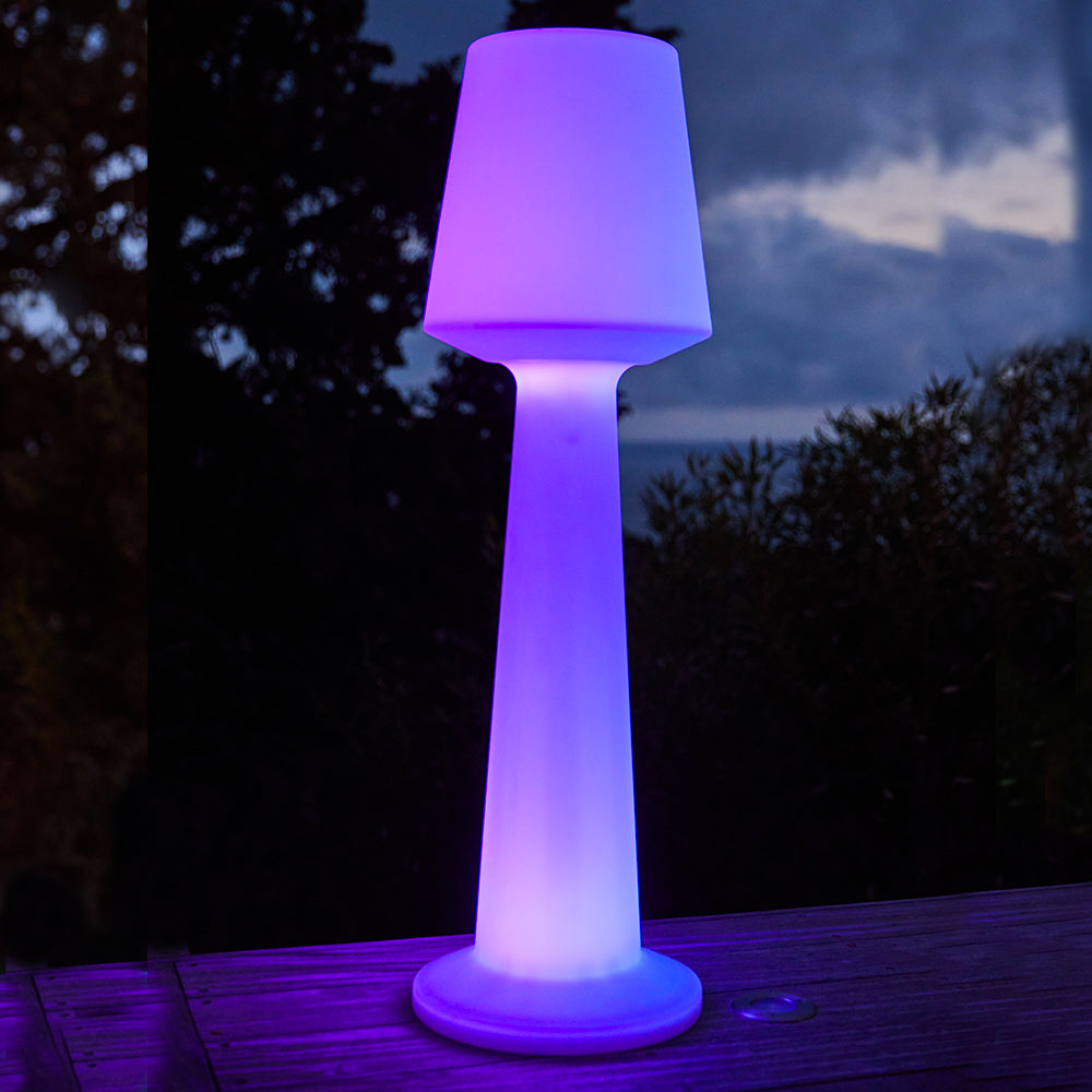 Kabellose mehrfarbige LED-Stehleuchte AUSTRAL C110 H110cm mit Fernbedienung
