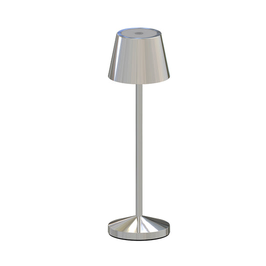 Lampe de table sans fil LED blanc chaud dimmable EMILY H25cm, Argent