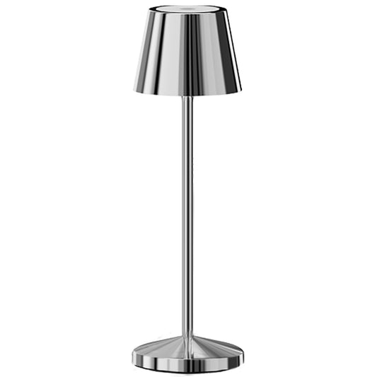 Lampe de table sans fil LED blanc chaud dimmable EMILY H25cm, Argent