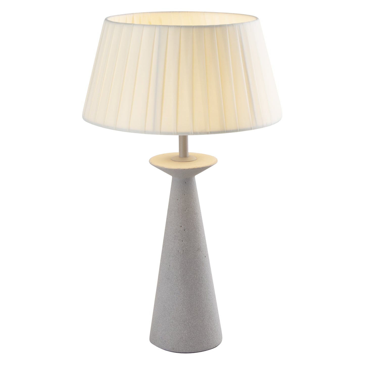 Lampe de table d'intérieur en béton avec ampoule LED rechargeable blanc chaud dimmable KONI CEMENT H35 cm
