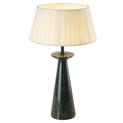 Lampe de table d'intérieur en marbre vert avec ampoule LED rechargeable blanc chaud dimmable KONI GREEN MARBLE H35 cm