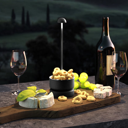 Lampe de table sans fil dimmable en aluminium noir LED BASKET BLACK H31 cm