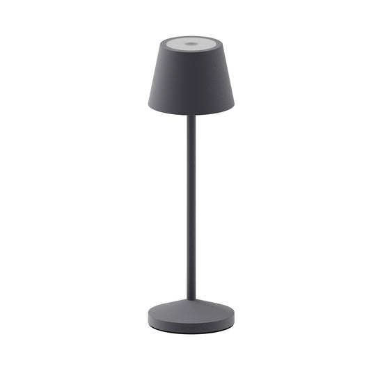 Lampe de table sans fil LED blanc chaud dimmable EMILY ROCK H25cm, Gris Anthracite