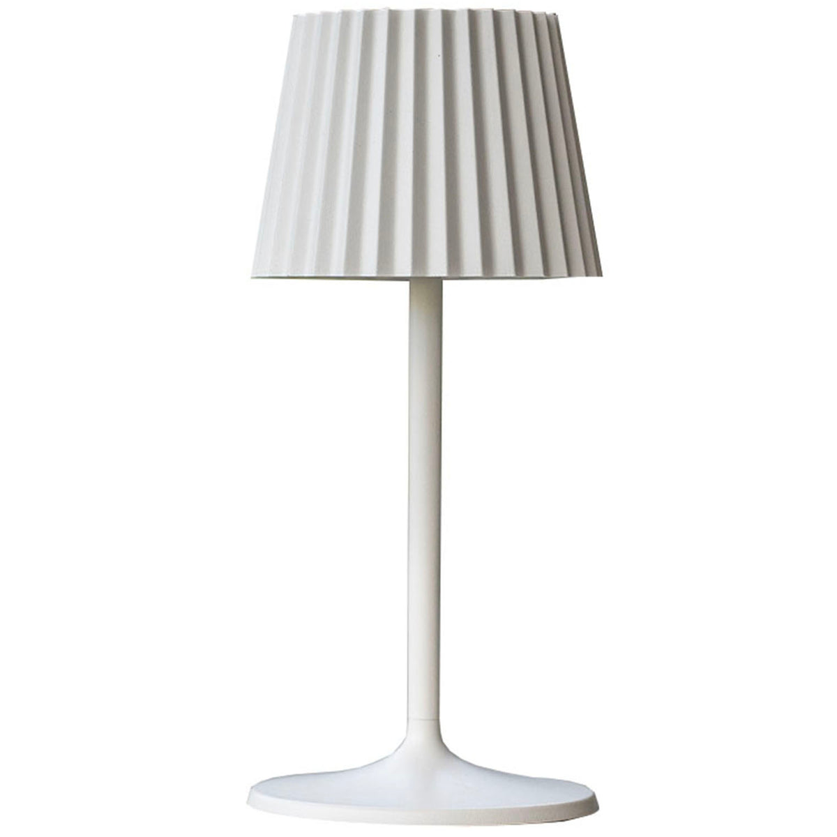 Kabellose warmweiße LED-Tischlampe ABBY WHITE H30cm