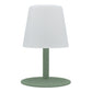 Lampe de table sans fil pied en acier vert olive LED blanc chaud/blanc dimmable STANDY MINI Olive H25cm