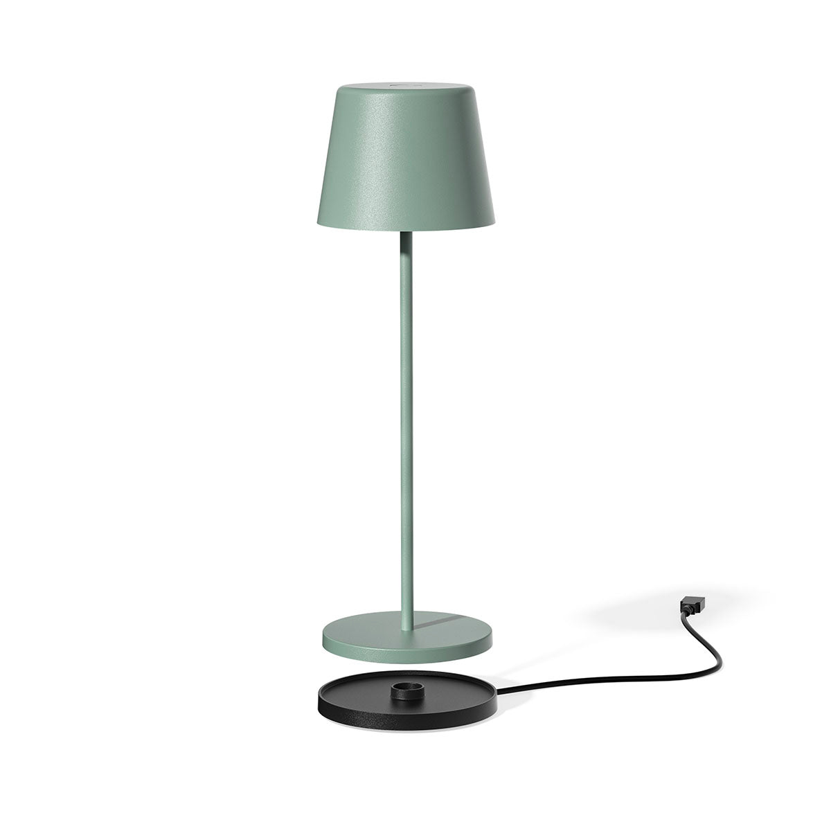 Lampe de table touch sans fil en aluminium vert KELLY OLIVE  LED blanc dimmable H38cm