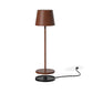 KELLY VINTAGE H38cm table lamp touch wireless aluminum brown white LED dimmable