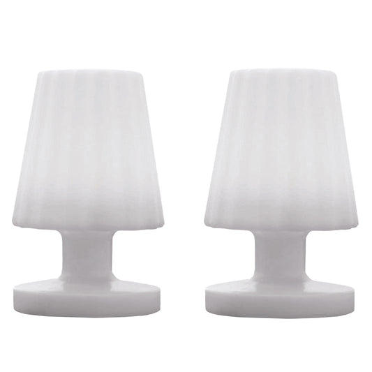 Lot de 2 minis lampes à poser rechargeables sans fil LED blanc chaud dimmable LADY MINI H22cm