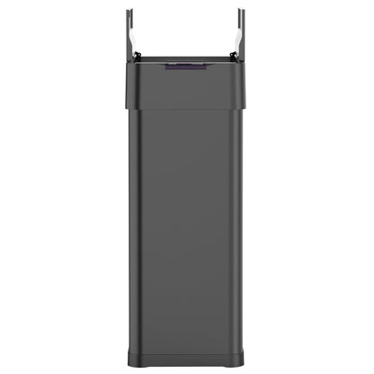 Poubelle de cuisine automatique 70L SILVERLAKE BLACK en acier Inox avec cerclage Ouverture papillon grande capacité