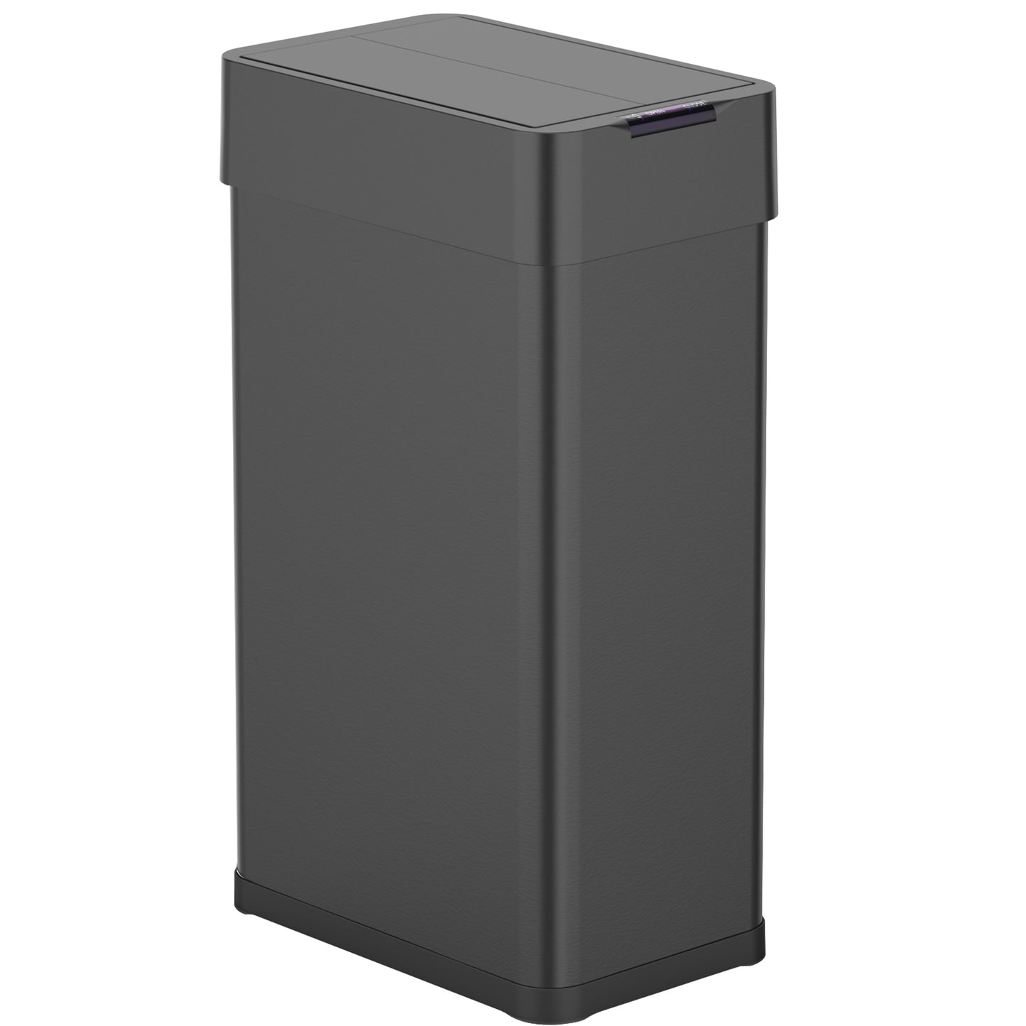 Poubelle de cuisine automatique 70L SILVERLAKE BLACK en acier Inox avec cerclage Ouverture papillon grande capacité