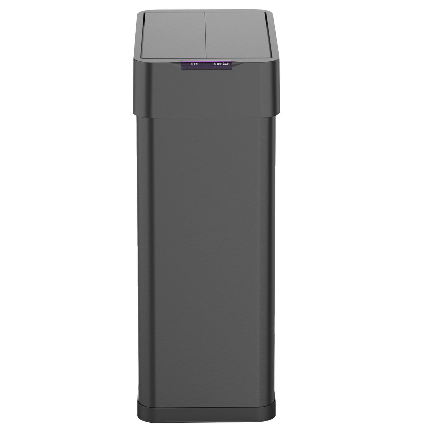 Poubelle de cuisine automatique 70L SILVERLAKE BLACK en acier Inox avec cerclage Ouverture papillon grande capacité