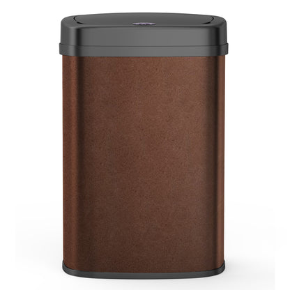 Poubelle de cuisine automatique 58L MAJESTIC CORTEN Marron grande capacité en INOX avec cerclage