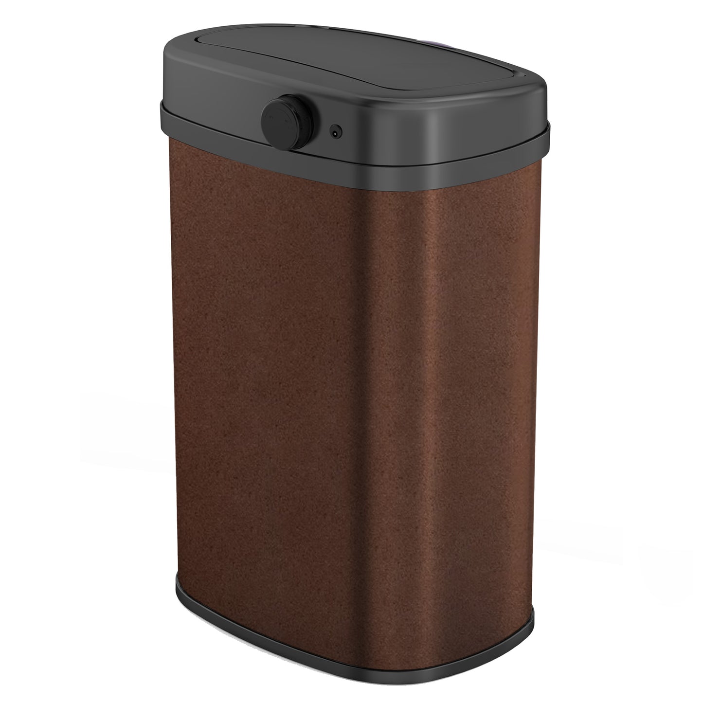 Poubelle de cuisine automatique 58L MAJESTIC CORTEN Marron grande capacité en INOX avec cerclage