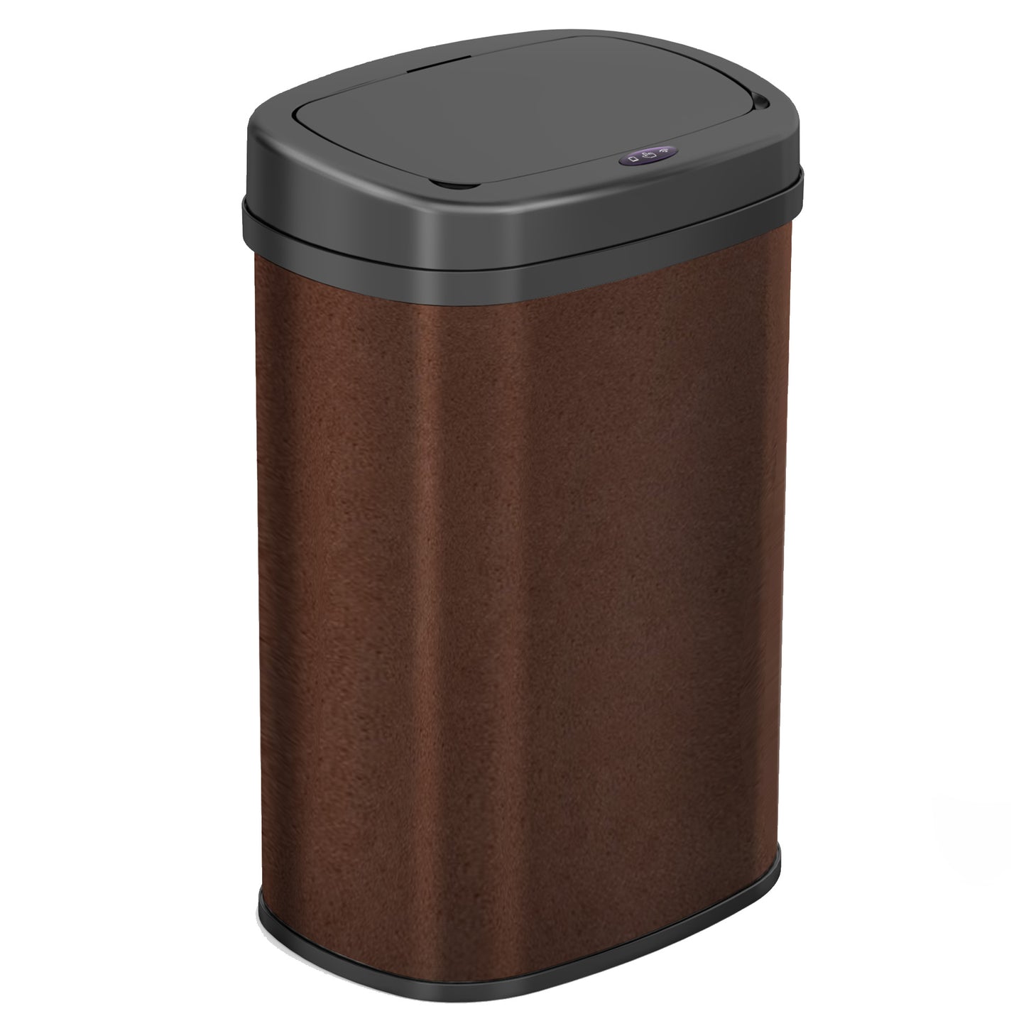 Poubelle de cuisine automatique 58L MAJESTIC CORTEN Marron grande capacité en INOX avec cerclage