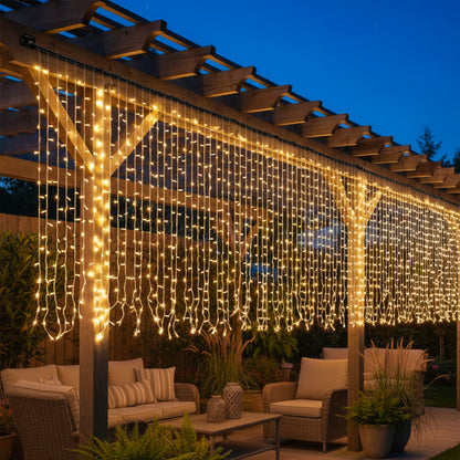 2 Guirlande rideau solaire YOGY 200 LED 4M