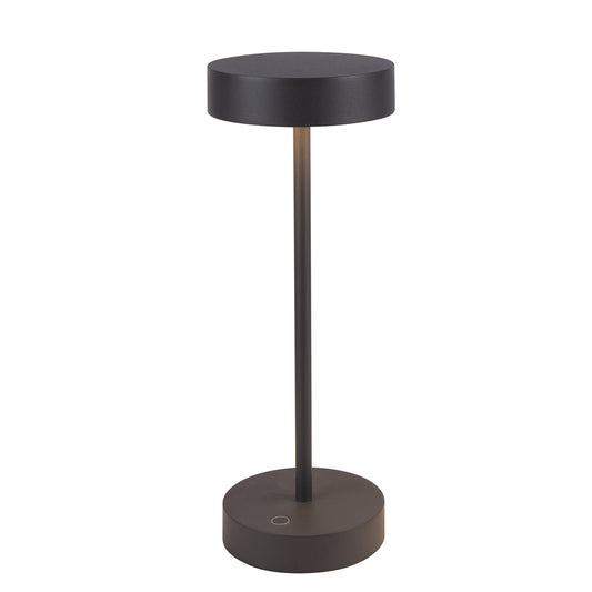 Lampe de table sans fil dimmable en aluminium noire LED SANDY BLACK H33 cm