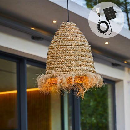 Suspension solaire ANAFI SOLAR en jonc de mer avec câble hybride secteur et solaire 5m de longueur