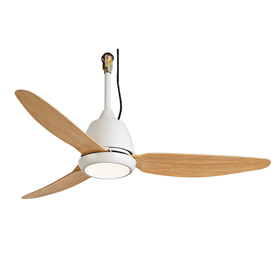 Ventilateur de Plafond CORALI 106cm avec Éclairage LED 15W Intégré Petit Ventilateur Silencieux 34dB pour Extérieur Moteur DC 30W Basse Consommation Réversible Mode Été Hiver 6 Vitesses avec Télécommande Plafonnier 2700 Lumens Blanc et Bois