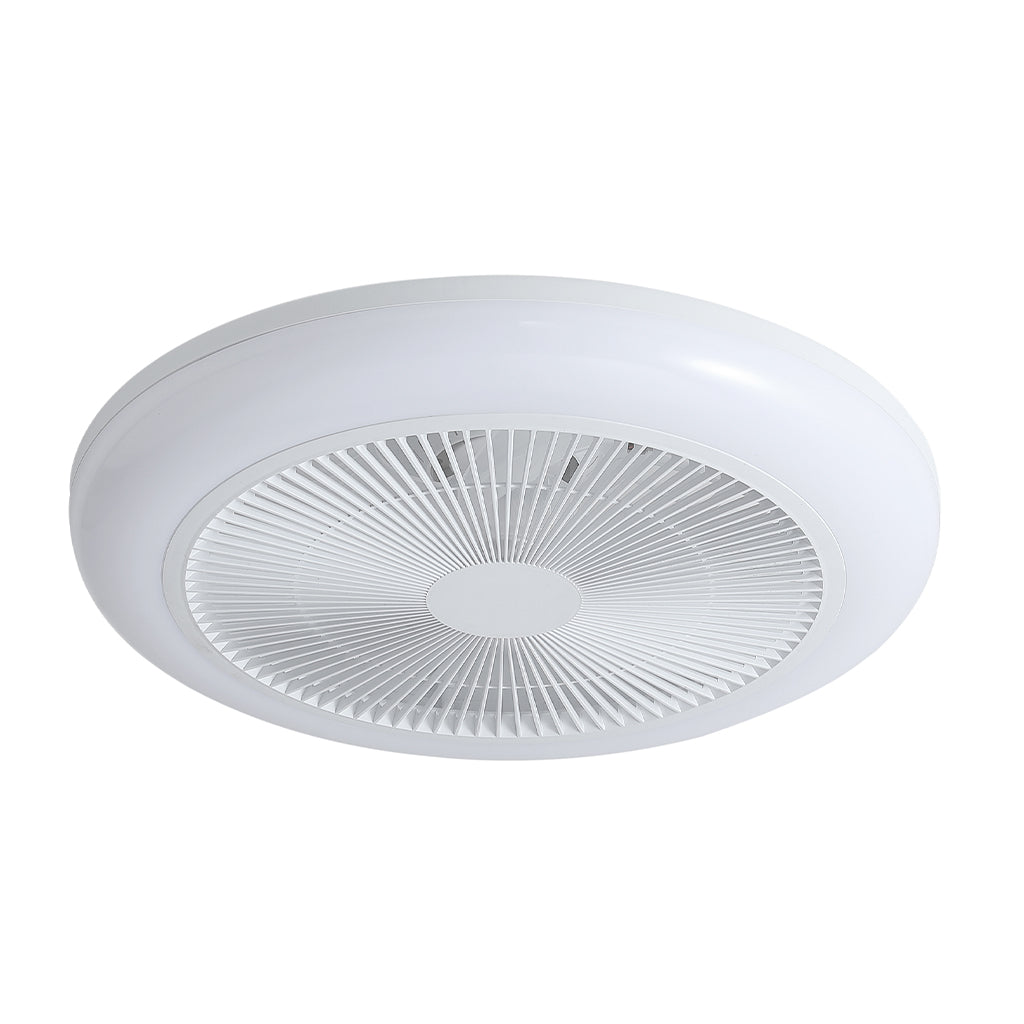 Ventilateur de Plafond Compact LAGUNA 46cm avec Éclairage LED RGB Multicolore 24W Puissant Petit Ventilateur Silencieux 40dB pour Chambre Enfant et Bureau Moteur DC 10W Basse Consommation Sécurité Maximale avec Télécommande Plafonnier 3500 Lumens Blanc