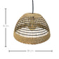 CESARE OUTDOOR CABLE mains-powered pendant lamp in bohemian style braided marine grass 5m cable length