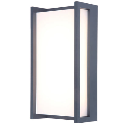 Applique murale d'extérieur sur secteur QUBO GREY aluminium LED blanc chaud H22cm