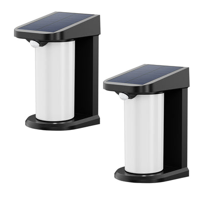 Lot de 2 projecteurs solaires applique mural LED blanc 2X LUSTY H18 cm avec détecteur de mouvement