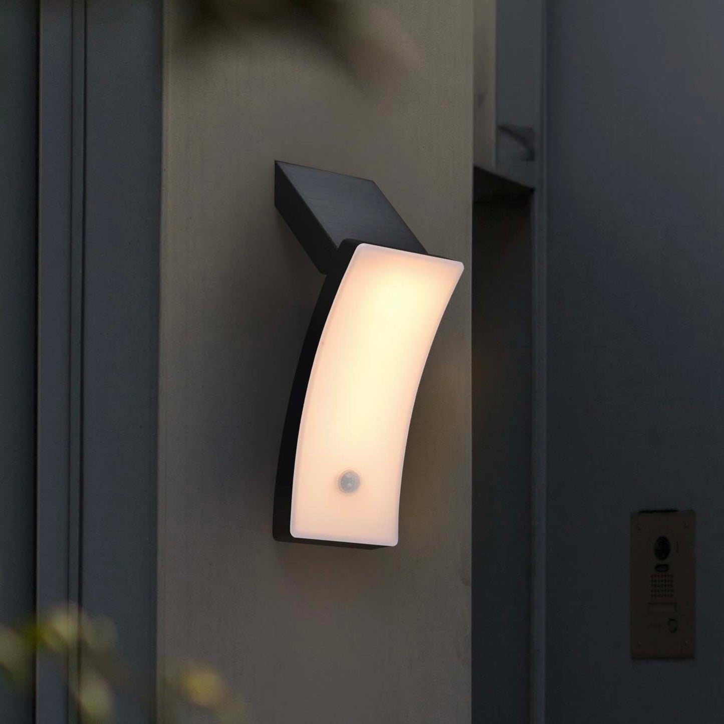 Applique murale solaire avec panneau solaire pliable KIRA gris LED blanc froid/ chaud H29,6cm