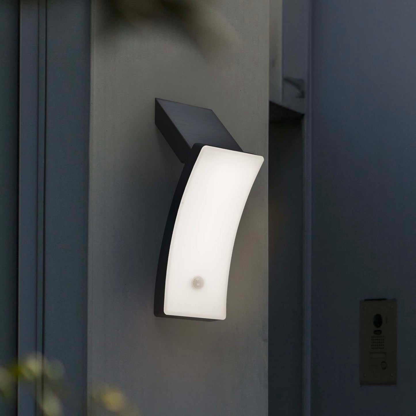 Applique murale solaire avec panneau solaire pliable KIRA gris LED blanc froid/ chaud H29,6cm