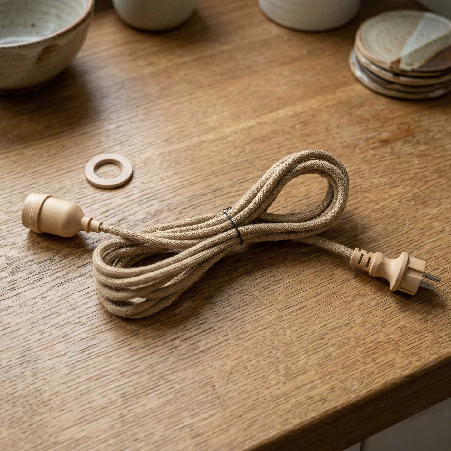 Câble en corde ENNA CORD douille E27 longueur 5 mètres pour extérieur compatible avec nos abat-jour