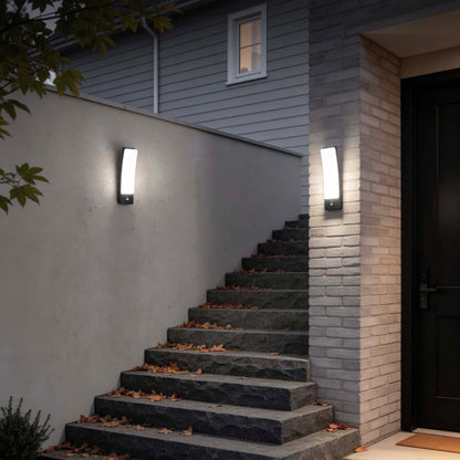 Applique murale d'extérieur sur secteur KIRA GREY aluminium LED blanc chaud H31m