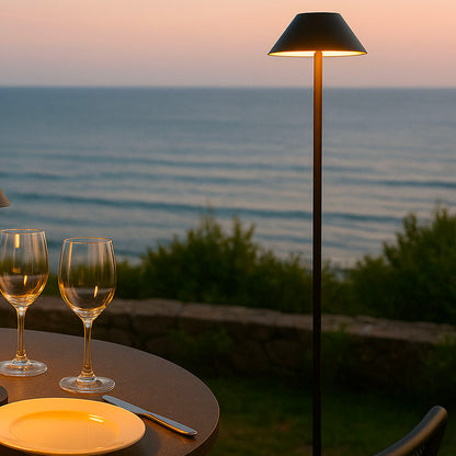 Lampadaire solaire en aluminium avec module LED solaire avec télécommande NERIO TALL H150cm