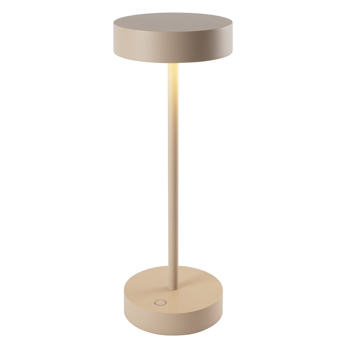 Lampe de table sans fil dimmable en aluminium beige LED SANDY SAND H33 cm