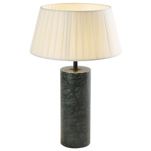 Lampe de table d'intérieur en marbre vert avec ampoule LED rechargeable blanc chaud dimmable STILOS GREEN MARBLE H32,5 cm