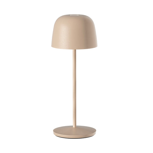 Lampe de table touch sans fil en aluminium beige LED SOPHIA CREAM blanc dimmable H28cm