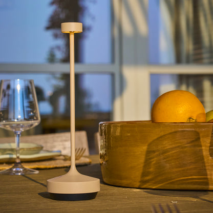 Kabellose warmweiße LED-Tischlampe ABBY BLACK H30cm