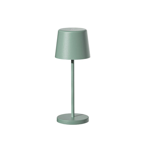 Mini lampe de table touch sans fil en aluminium vert LED KELLY MINI OLIVE blanc dimmable H24cm