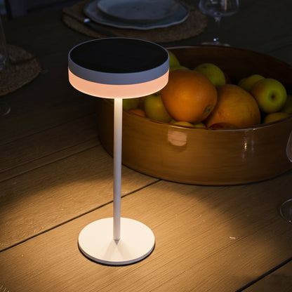 Lampe de table solaire LED blanc dimmable VIVIA MINI WHITE SOLAR H27cm