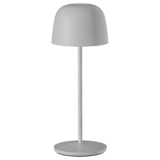 Lampe de table sans fil LED blanc chaud dimmable SOPHIA GREY H28cm, Gris