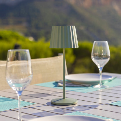 Kabellose warmweiße LED-Tischlampe ABBY BLACK H30cm