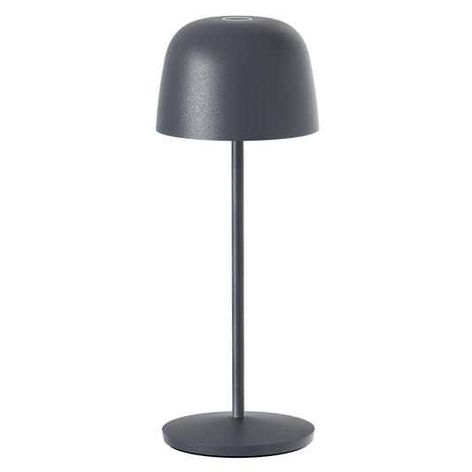 Lampe de table touch sans fil en aluminium gris anthracite LED SOPHIA ROCK blanc dimmable H28cm
