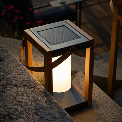 Lanterne solaire LED blanc SERAPHINA avec panneau solaire H32cm