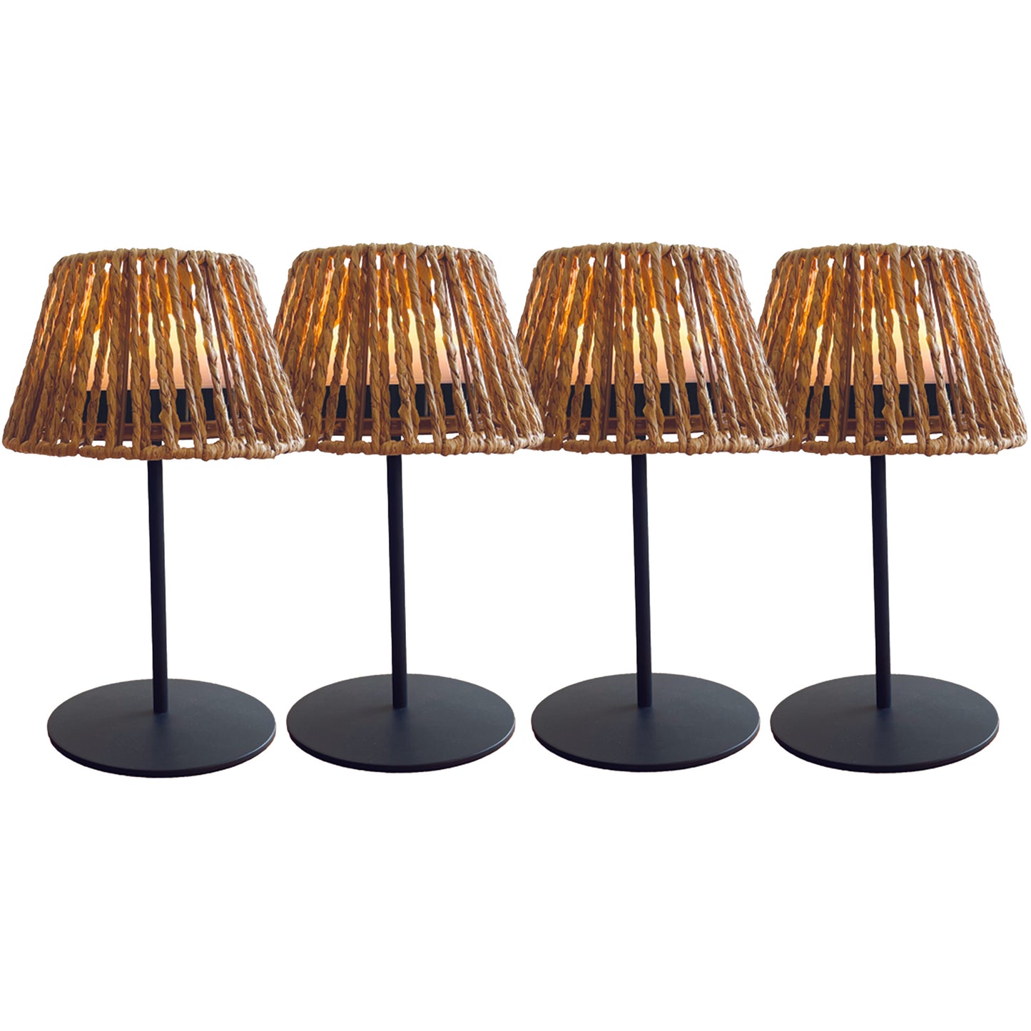 Lot de 4 minis lampes de table LED sans fil blanc dimmable 2X TWINS RAFFY H23.5cm