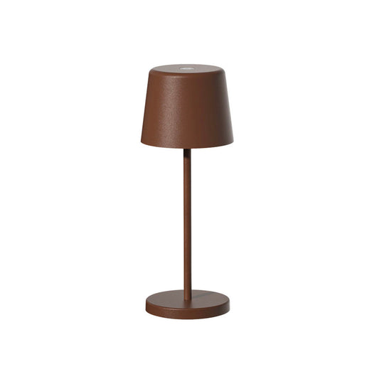 Mini lampe de table touch sans fil en aluminium bronze LED KELLY MINI VINTAGE blanc dimmable H20cm