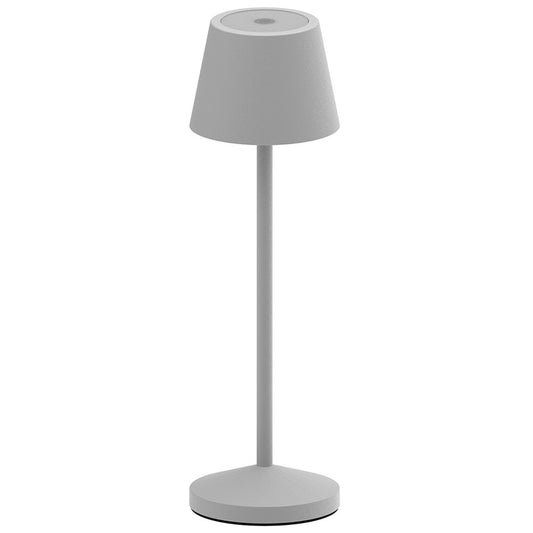 Lampe de table sans fil LED blanc chaud dimmable EMILY H25cm, Gris