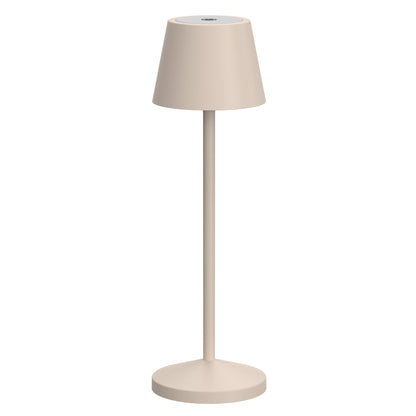 Lampe de table sans fil LED blanc chaud dimmable EMILY SAND H25cm, Sable Beige