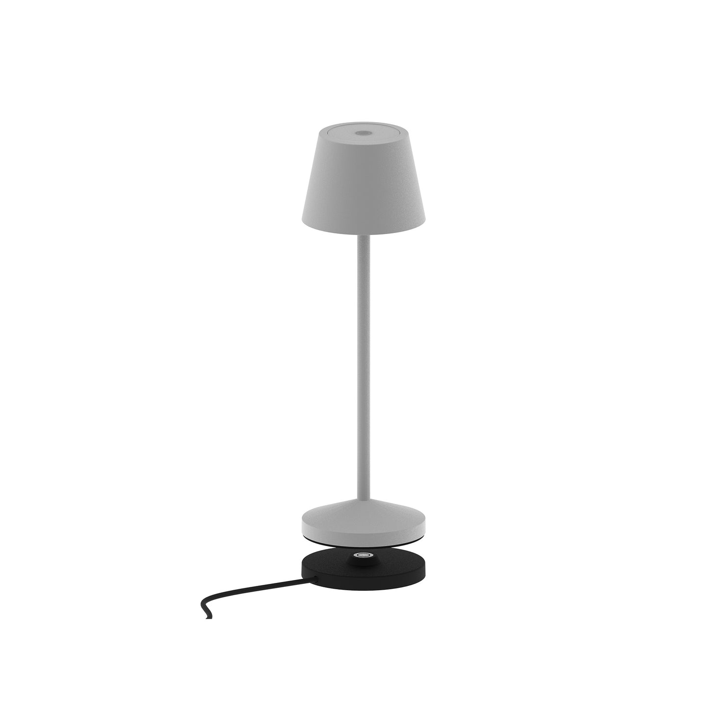 Lampe de table sans fil LED blanc chaud dimmable EMILY H20cm, Gris