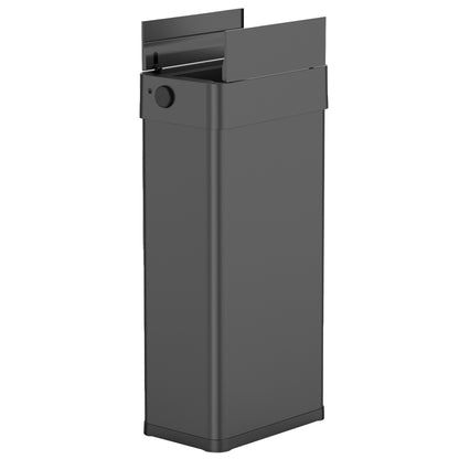 Poubelle de cuisine automatique 90L SILVERLAKE BLACK en acier Inox avec cerclage Ouverture papillon grande capacité