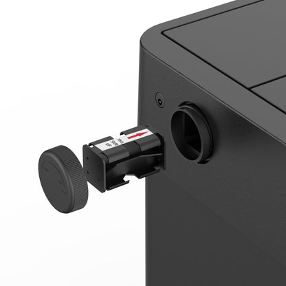 Poubelle de cuisine automatique 90L SILVERLAKE BLACK en acier Inox avec cerclage Ouverture papillon grande capacité