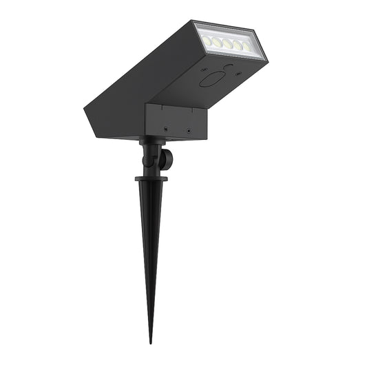 Spot Solaire Projecteur à piquer en aluminium dimmable LED blanc orientable 180° SOLTEK H23cm